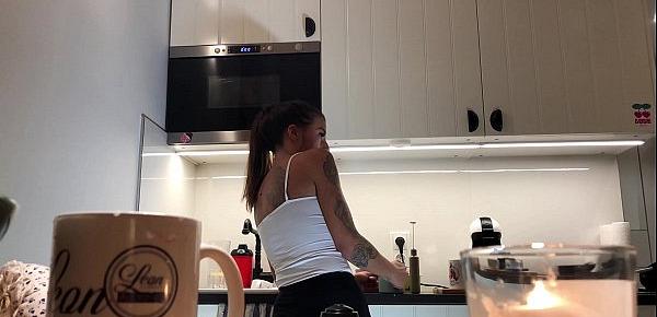  Perfect Pokies on the Kitchen Cam, Braless Sylvia and her Amazing Nipples